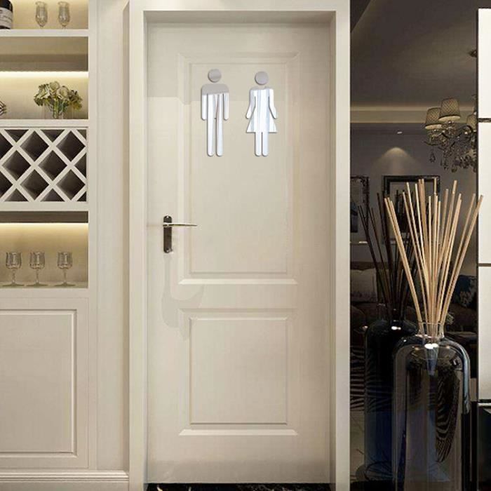 Stickers Porte Salle De Bain Miroir Cdiscount