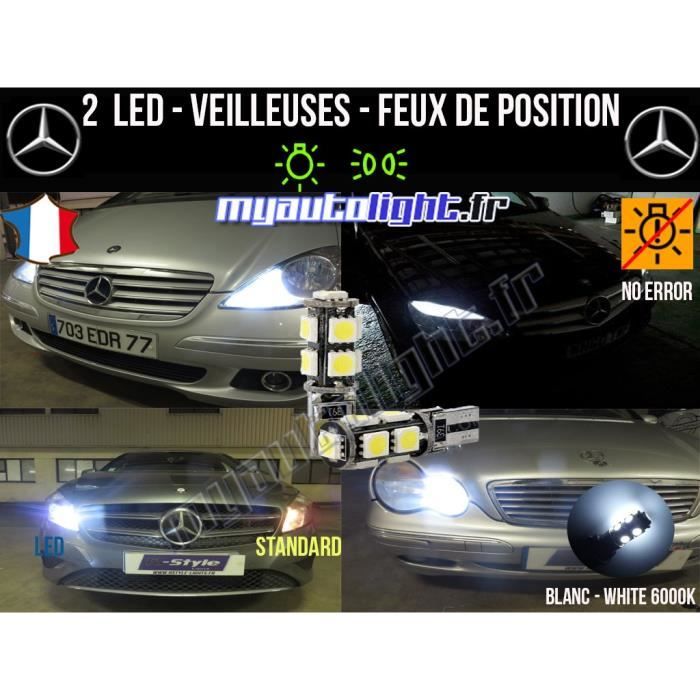 Ampoules Feux de position LED - Mercedes Classe A - W5W blanc Xénon