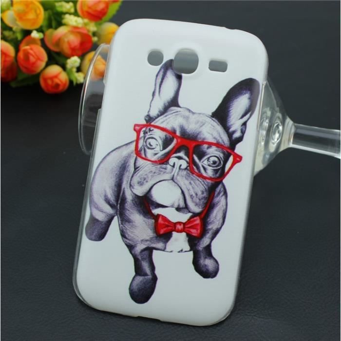 Coque Téléphone Teo Jasmin Motif Chien Bulldog Blanc, Pour Galaxy S3 Mini - Neuf Sous Emballage, Protection Amusante