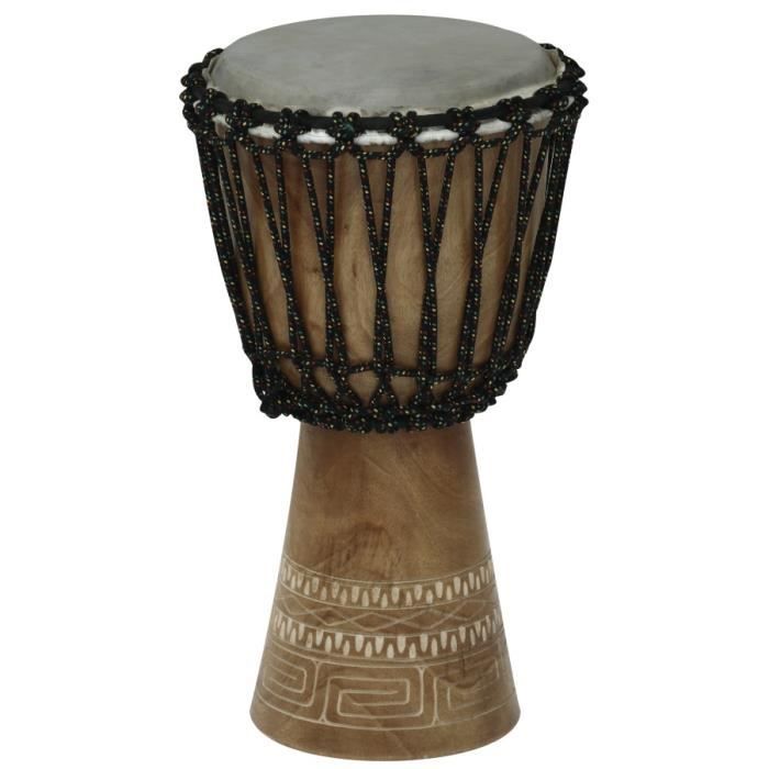Djembé acajou 45cm Sénégal fait main Cdiscount Instruments de musique