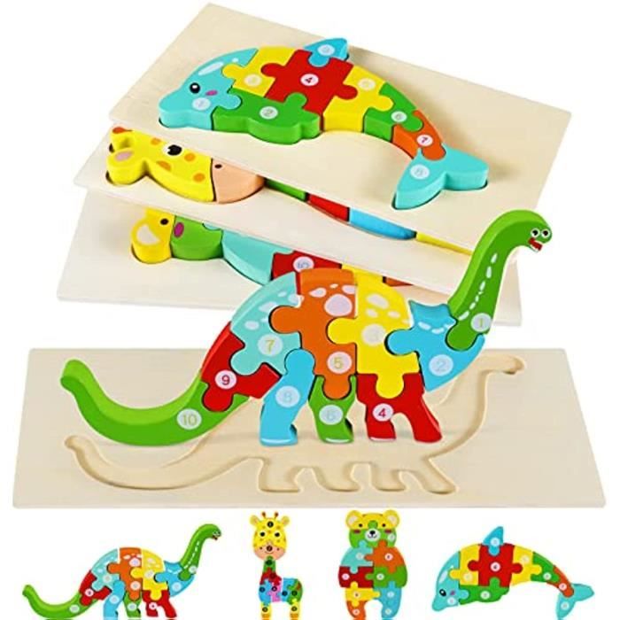 Puzzle en Bois Enfant 2 3 4 Ans,6 PCS Jouet Bébé Puzzle à  Encastrements,Jeux Educatif Animaux 3D Puzzles,Anniversaire Noël Cadeau -  Cdiscount Jeux - Jouets