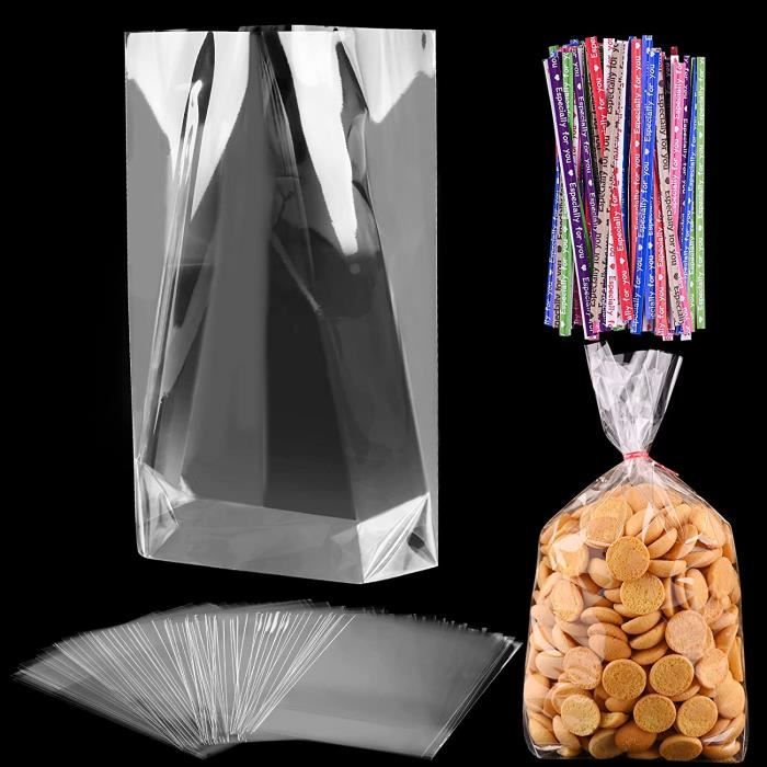Lot De 50 Sachets Transparents Pour Biscuits - Dimensions 120 X 270 Mm, Fond Plat, Neuf