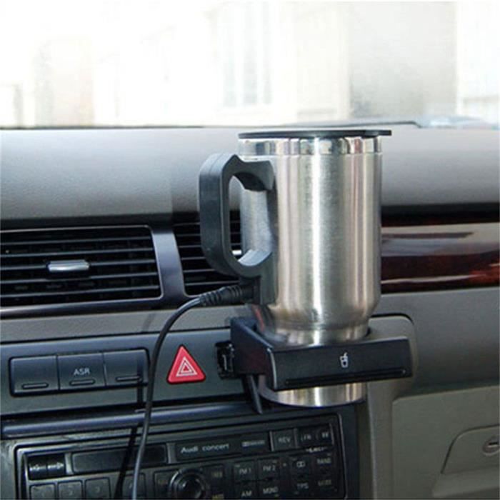 Tasse Chauffante 12V Pour Voiture - Thermos Inox - Acier - Voyage - Capacité 14 Fl Oz (414ml)