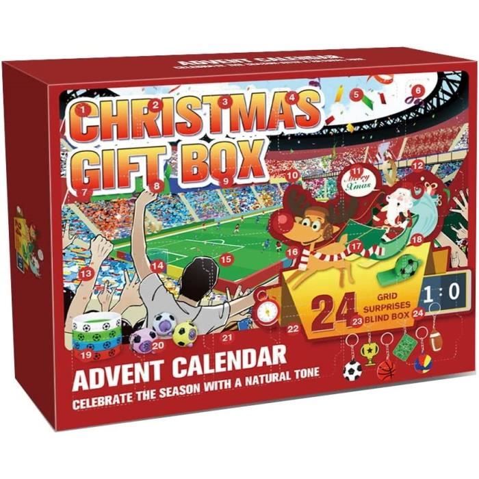 Calendrier de l'Avent de football,Coffret Cadeau Compte à rebours