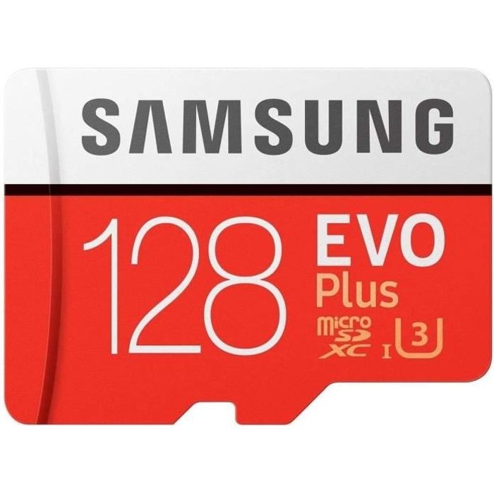 Samsung Carte Mémoire SDXC UHS-I EVO Micro SD Classe 10 128 Go avec adaptateur SD 