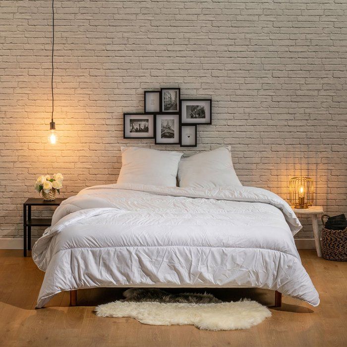 Bleu Calin Couette 2x240cm La Segmentable Separation Facile Grace Au Zip Pour Mettre En Machine Chaude Lavable A 95 C Cdiscount Maison