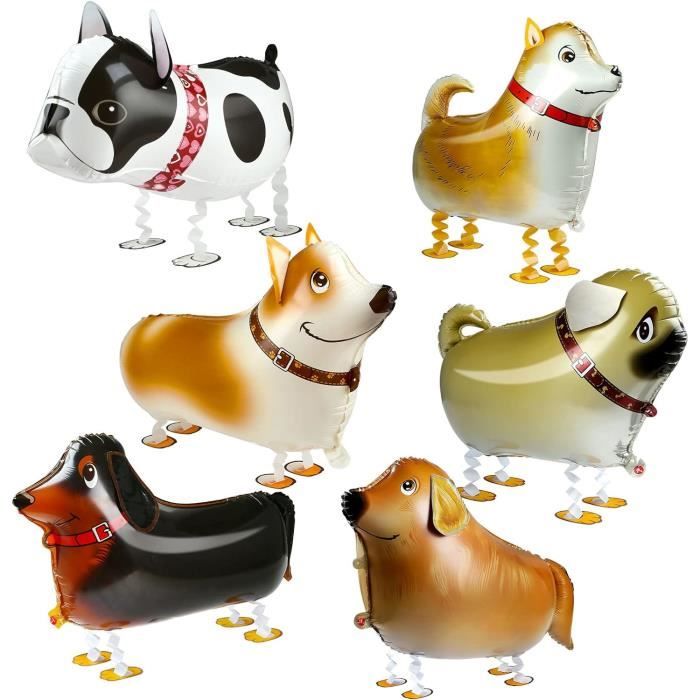 Lot de 6 ballons en forme d'animaux de la ferme - Décorations de fête en forme