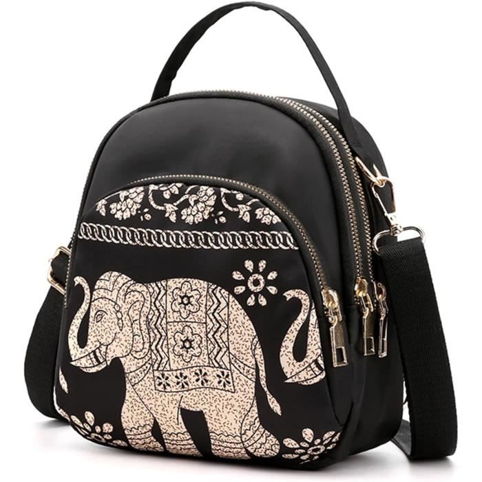 FITDON Petit Sac à Bandoulière En Velours Côtelé Pour Femme, Sac à