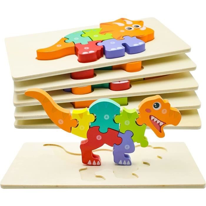 Puzzle En Bois, Jouets Montessori Pour Les Enfants De 1 À 3 Ans ...