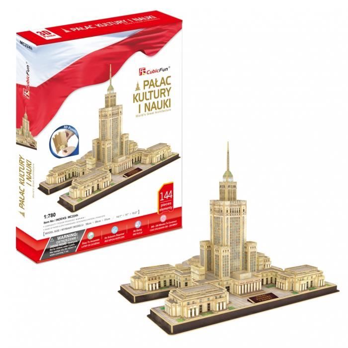 Puzzle 3D Palais de la Culture Varsovie - CUBICFUN - 144 pièces - Architecture et monument