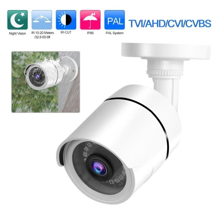 HURRISE Caméra CCTV Caméra dôme de sécurité étanche 4 en 1 TVI/AHD/CVI
