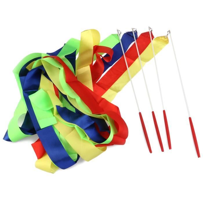 4pcs Rubans De Gymnastique Rythmique De 4 M tres Avec Poign es couleur 4pcs-rubans-de-gymnastique-rythmique-de-4-m-tres-avec-poign-es-couleur