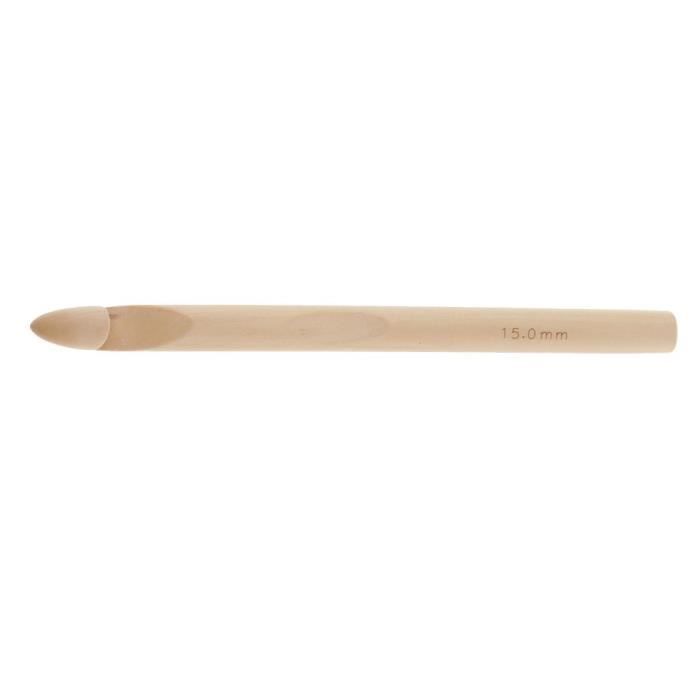1 Paire Grosses Aiguilles à Tricoter En Bois 15mm X 35cm - Parfaites Pour Écharpes, Couvertures Et Projets XXL