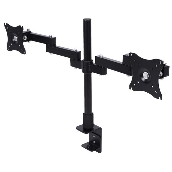 Invision Support Écran Double PC Moniteur pour Ecrans 22-32 (43-68,5cm