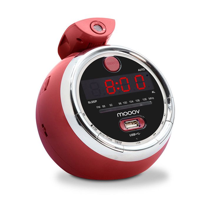 Radio-réveil Numérique Avec Bluetooth 5.0 Et Radio FM - Double Alarme, écran Miroir, Batterie 1600mAh Rechargeable - Portable Pour Voyage