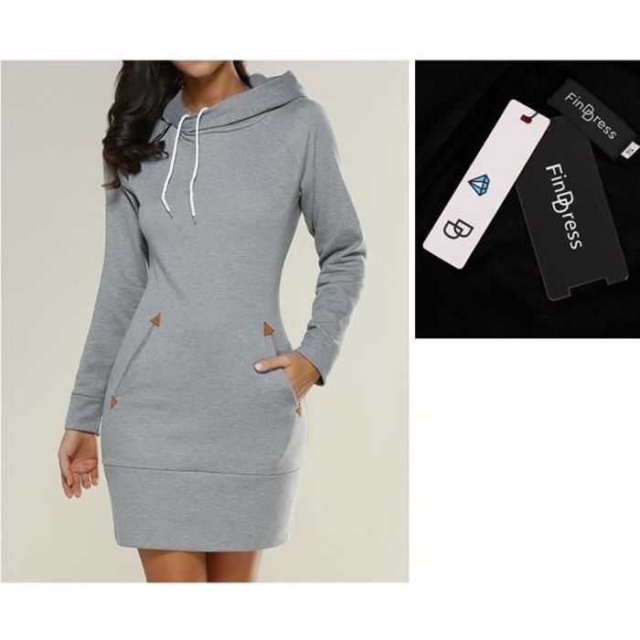 robe sweat sans capuche
