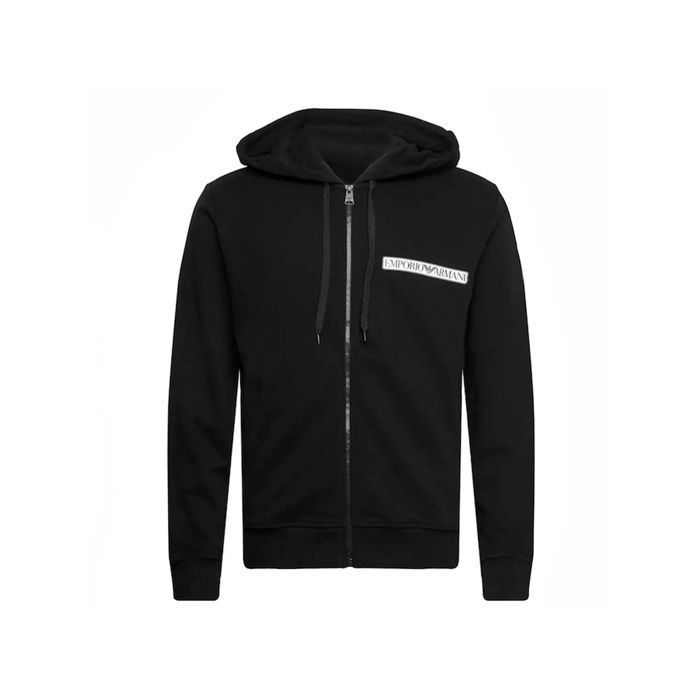 Sweat zippé capuche logo printé - Emporio armani - Homme