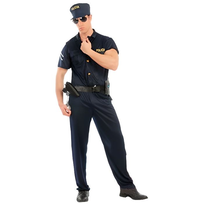 Guirca Costume Adultes police police Costume Messieurs 