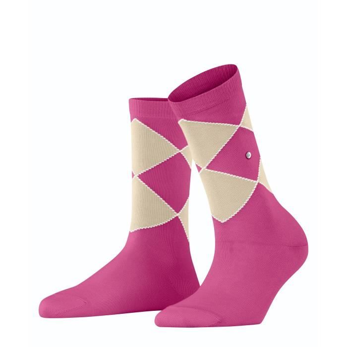 Burlington Chaussettes Longues Femme Marylebone - Laine Vierge Motif Argyle Classique