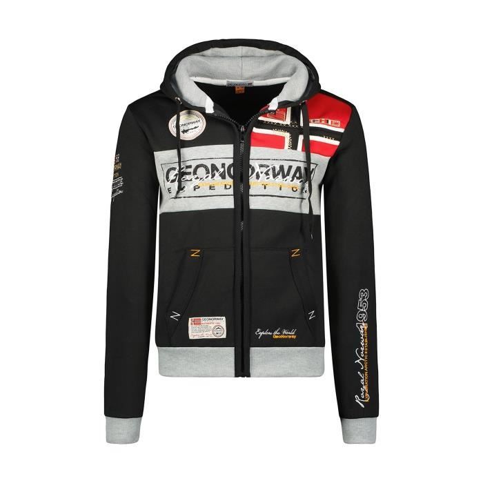Sweat Homme GeoNorway Flyer EO017 Noir