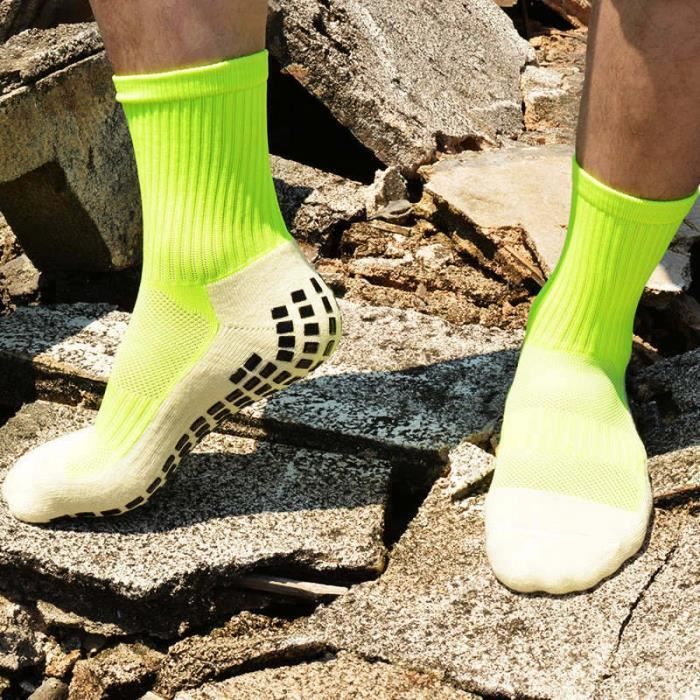Lot De 3 Paires Chaussettes Football Enfants 9-12 Ans - Respirantes, Antidérapantes, Blanc (18-22 Cm)