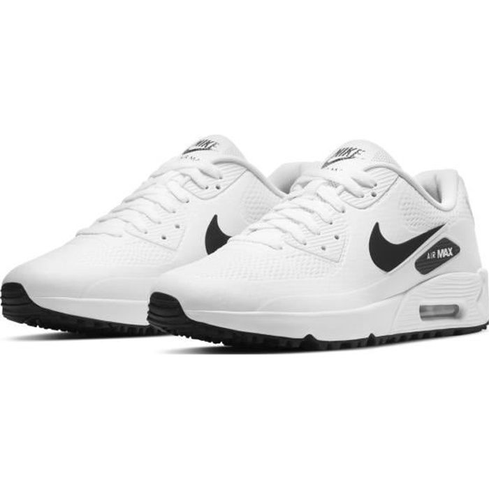 chaussures de golf de golf nike air max 90 g - white/black - 36,5