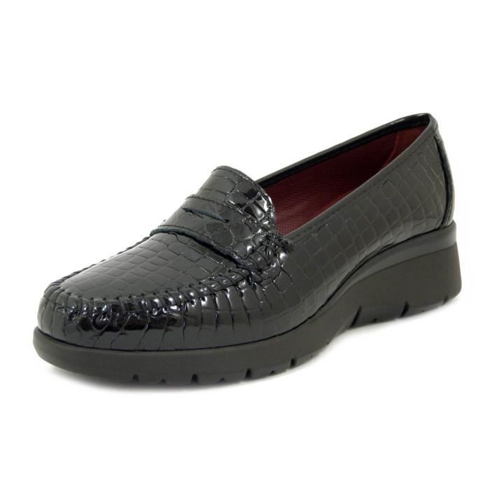 Chaussures Plates En Cuir Noir Riva - Taille UK 5 - Occasion - Parfaites Pour Un Look Classique