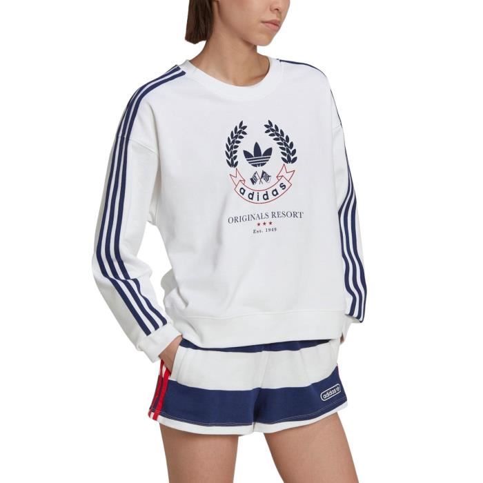 Pull adidas femme blanc top
