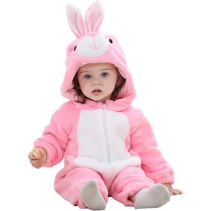 Combinaison d'hiver Bébé,Surpyjama Fille,Flanelle Grenouillère avec Capuche  et Fermeture éclair,Bébé Cute Animal Barboteuse,0-24Mois brun - Cdiscount  Prêt-à-Porter