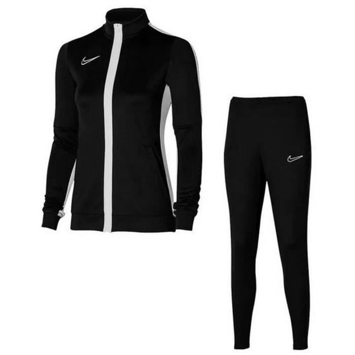 Jogging Femme Nike Swoosh Noir et Blanc - Respirant - Manches longues - Multisport