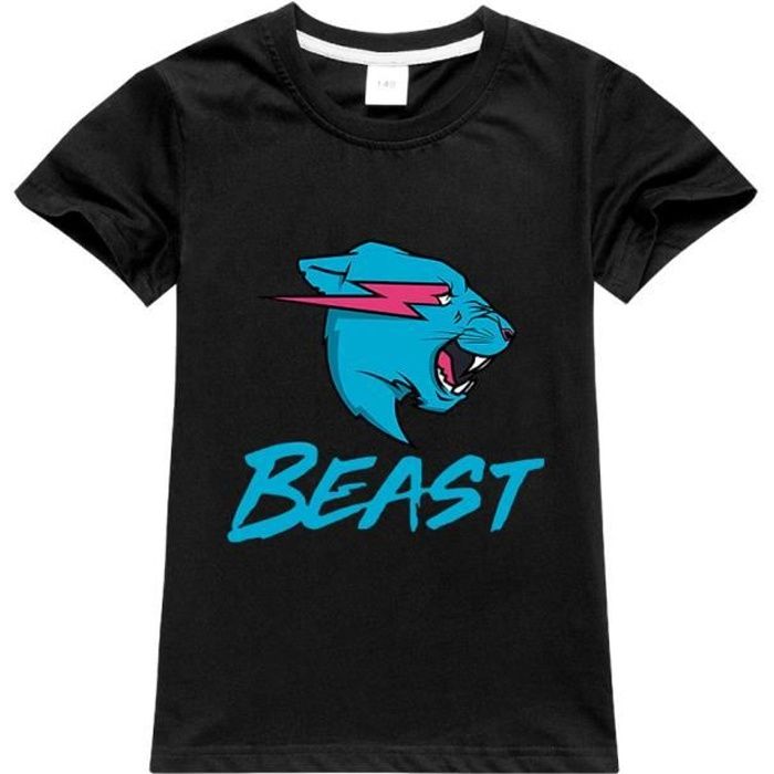 T-shirt enfant manches courtes Mr Beast Lightning Cat