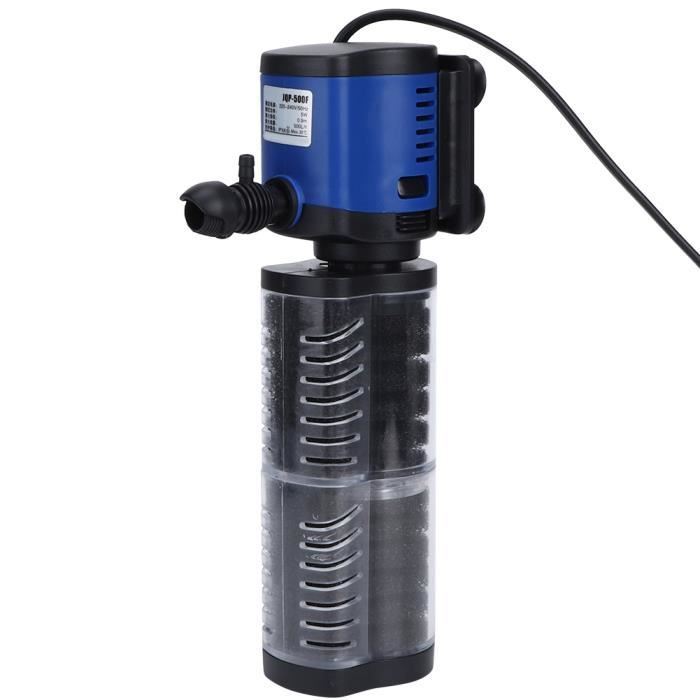 Comparer les prix de Mxzzand Pompe à d'aquarium submersible à filtre d'alimentation pour aquarium 220-240V (JQP-500F 5W)
