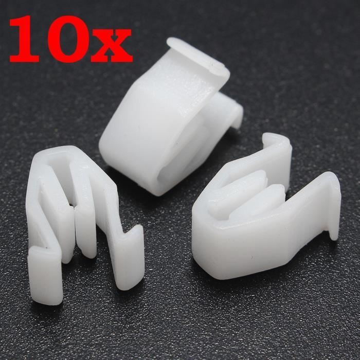 10x Noir Clips de Fixation pour Revêtement intérieur universel 16 x 3-5 mm