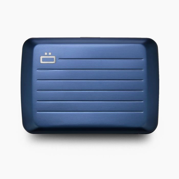 ÖGON DESIGN - SMART CASE V2 | Navy Blue - Portefeuille Bleu Marine en Aluminium anodisé