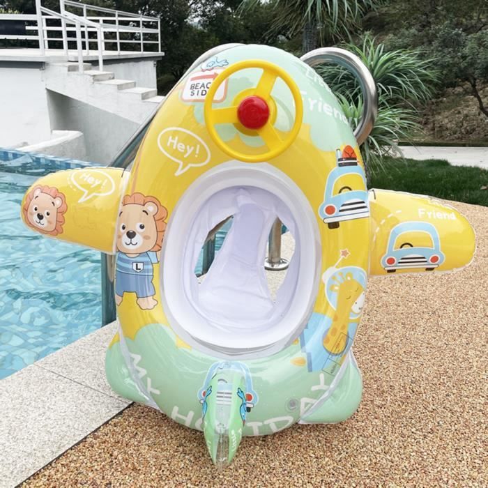 Natation pour Bébés, Flotteur de Natation, Jouet de Piscine Dessin Animé, Jouet Flottant en Forme d'Avion, Anneaux de Natation, Anneaux de Piscine Gonflables pour Enfants pour Bébés Enfant