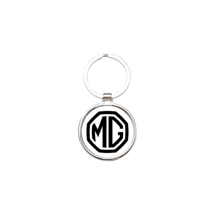 Porte-clés Mercedes AMG - Métal Argenté, Logo Moon, Boîte Cadeau