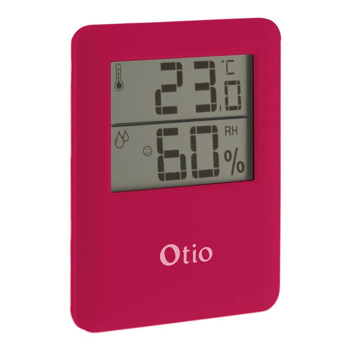 Meilleurs prix pour Thermomètre Hygromètre magnétique OTIO - Rose - LCD - 65X80X8mm