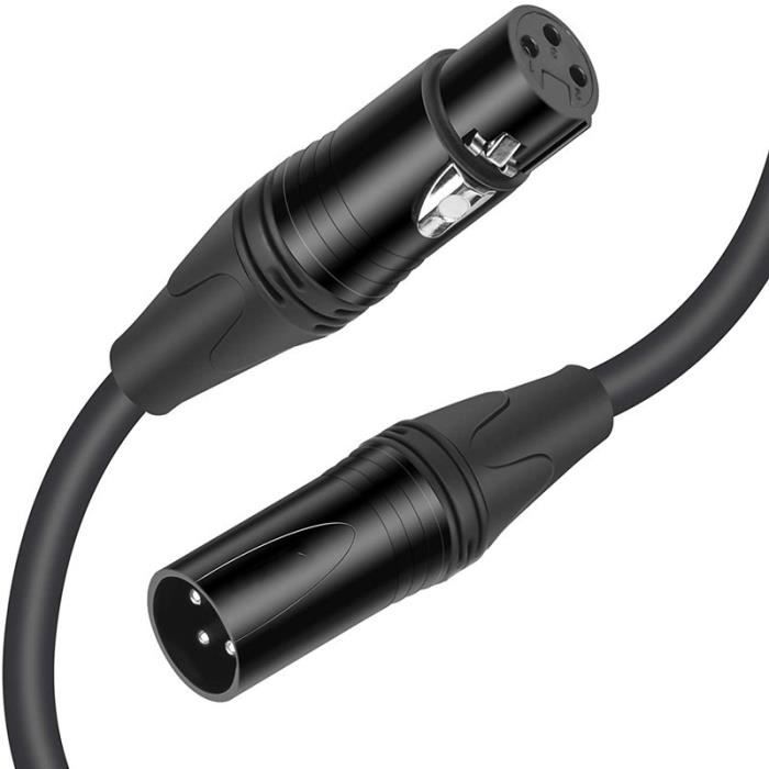 Ototon® 2M Câble XLR Câble Microphone Mâle vers Femelle .- 2M - Cdiscount  Informatique