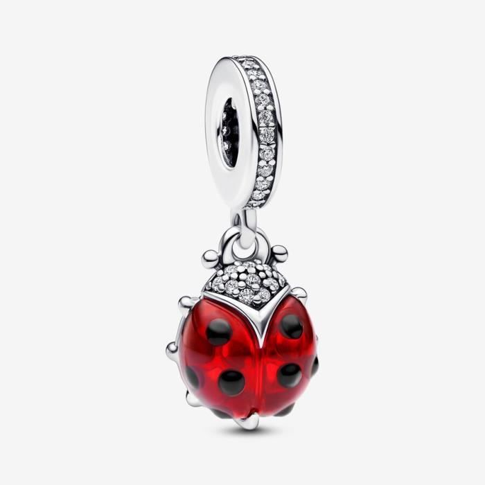 Charm Pendant - Pandora - Coccinelle Rouge - Argent - Femme - Adulte Charm Pendant - Pandora - Coccinelle Rouge - Argent - Femme - Adulte
