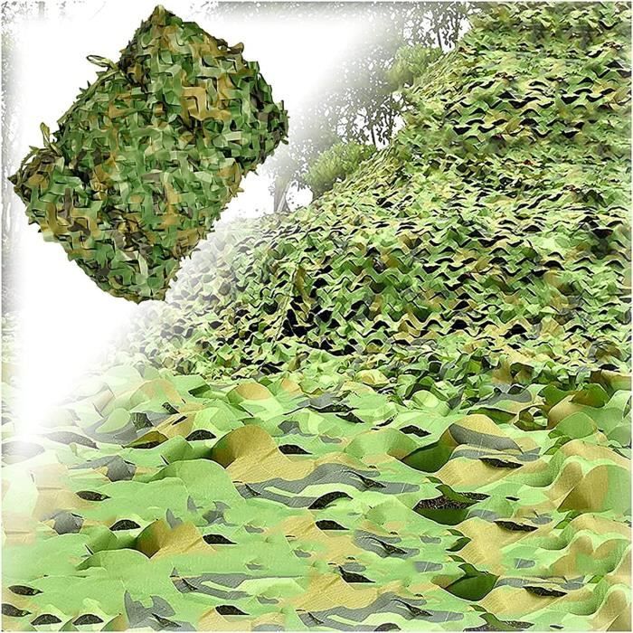 Filet De Camouflage Polyvalent 2,5x9m | Ombrage & Intimité Pour Jardin, Chasse, Airsoft | Forme Feuille 3D