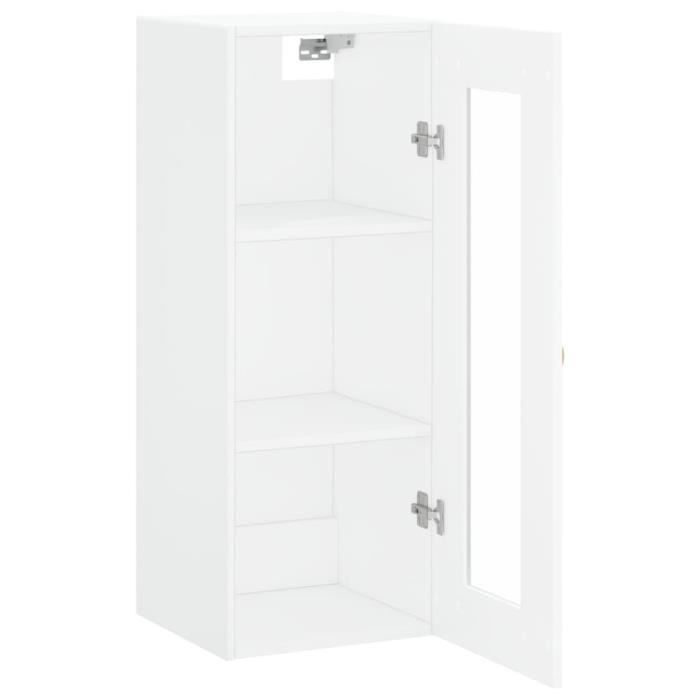 Armoire murale blanc 34,5x34x90 cm SALALIS DP3476 Cdiscount Maison