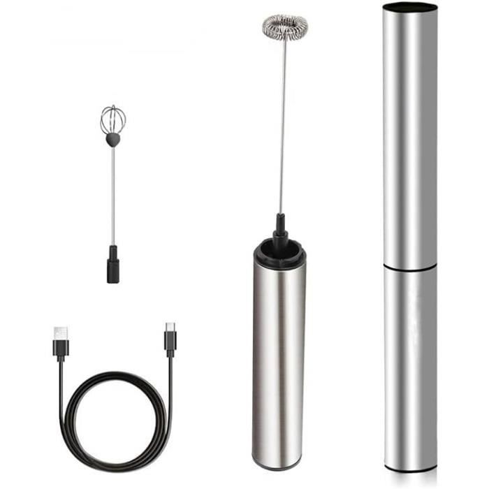 Mousseur à Lait électrique Portable Rechargeable Par USB - Pour Café, Chocolat Chaud, Matcha - Design Compact Et Facile à Nettoyer