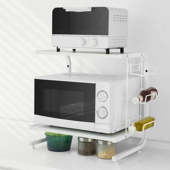 SoBuy® FRG092-W Étagères micro ondes de cuisine Mini-étagère Four Micro- ondes Meuble rangement cuisine de service