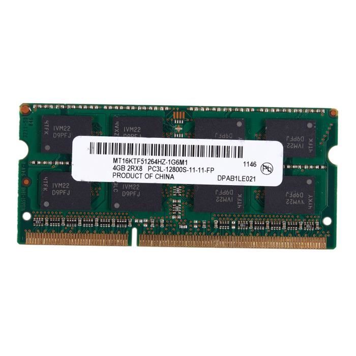 Achat Memoire PC DDR3 SO-DIMM DDR3L DDR3 1.5V MéMoire Ram pour Ordinateur Portable (4GB-1600) pas cher