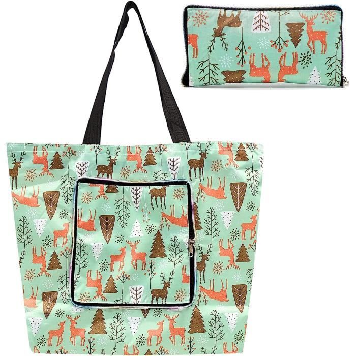 3 Pièces Sacs De Courses Pliables, Sac De Course Noir, 50x46 Cm