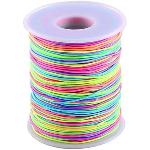 VABNEER Cordon Élastique 1 Mm - 100 M De Fil Stretch Robuste Pour Bracelets, Bijoux Et Loisirs Créatifs