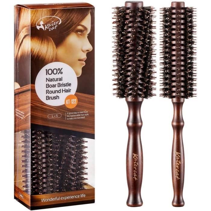Brosse Ronde Cheveux Brushing Style Rouleau Ionique Poils En Nylon  Sèche-cheveux - Cdiscount Electroménager
