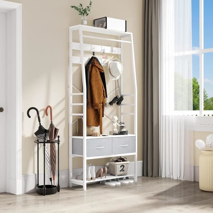 Porte-Manteau Avec Rangement À Chaussures, Arbre D'Entrée Autonome Avec