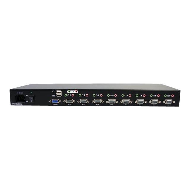 StarTech.com STARTECH Commutateur USB VGA KVM 8 ports à montage sur rack avec audio (câbles audio inclus) - 8 Ordinateur(s) - 1920 x 1440