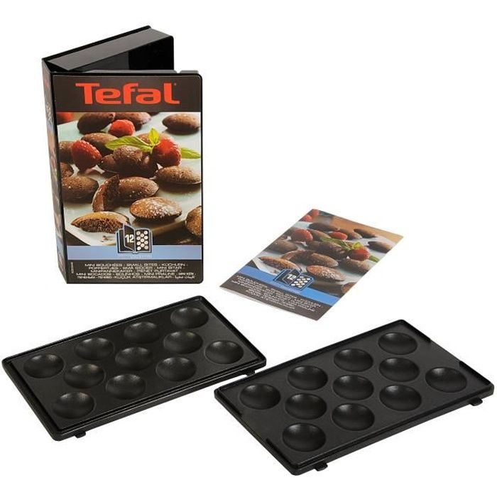 TEFAL - Snack Collection - Lot de 2 Plaques Mini Bouchées - Antiadhésif - Compatible Lave-vaisselle
